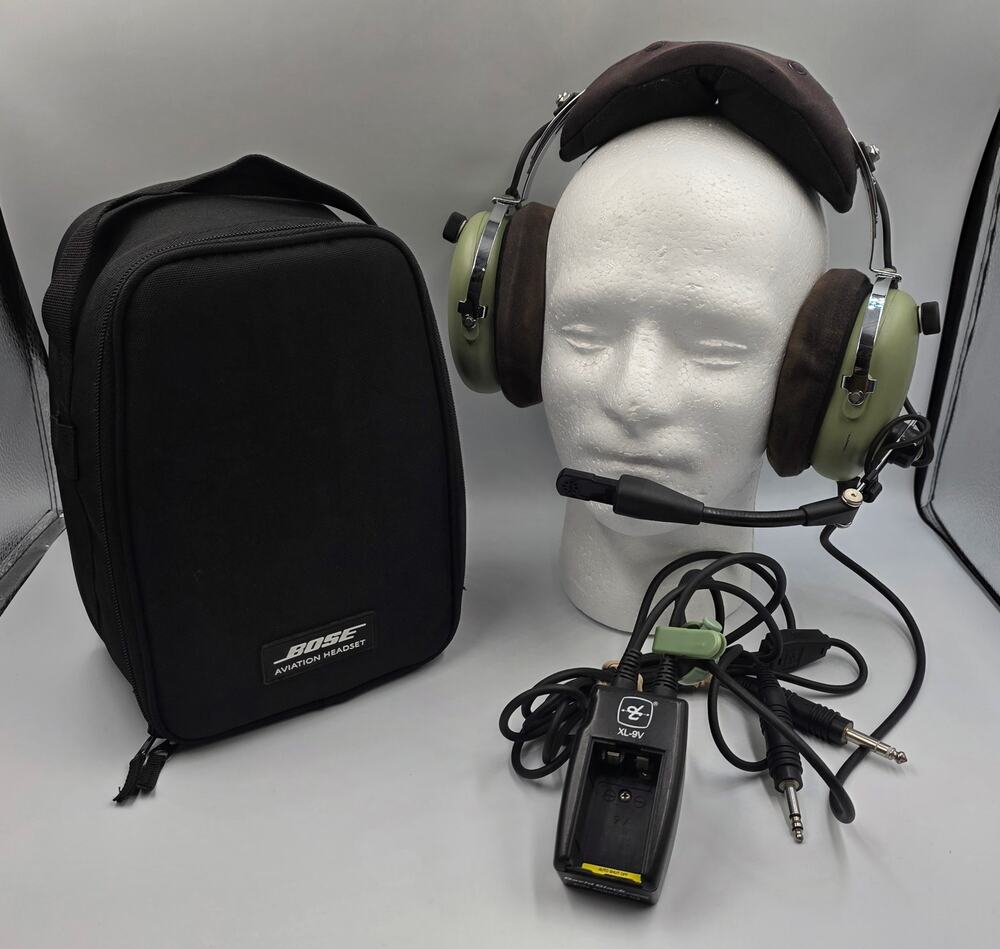 DAVID CLARK H10-13X DUAL PLUG HEADSET PILOT NOISE CANCELING AVIATION Untested